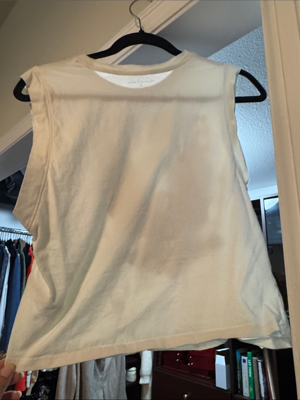 Born Free Graphic Tank Top - Cream Eagle Print View 2